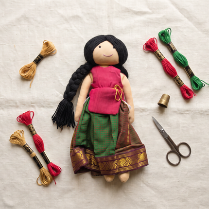 Meena-Nourisher Handmade Traditional Indian Doll  (Ages 1+)