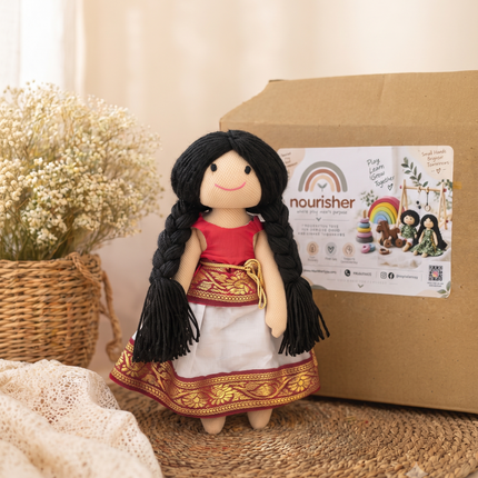 Pavithra-Nourisher Handmade Traditional Indian Doll  (Ages 1+)
