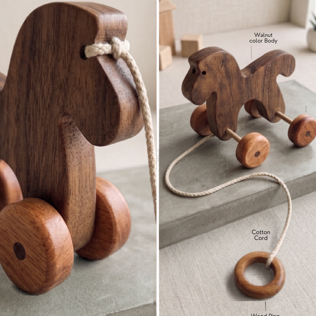 Horse Pull Along Wooden Toy