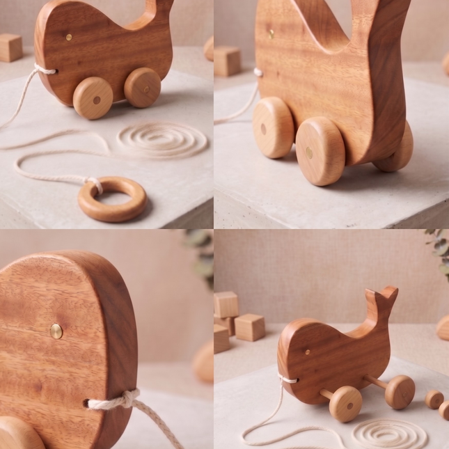 Fish Pull Along Wooden Toy