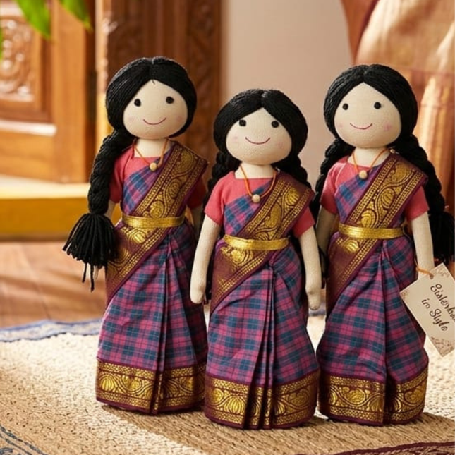 Everlasting Sisterhood Hand-Stitched Traditional Doll Set