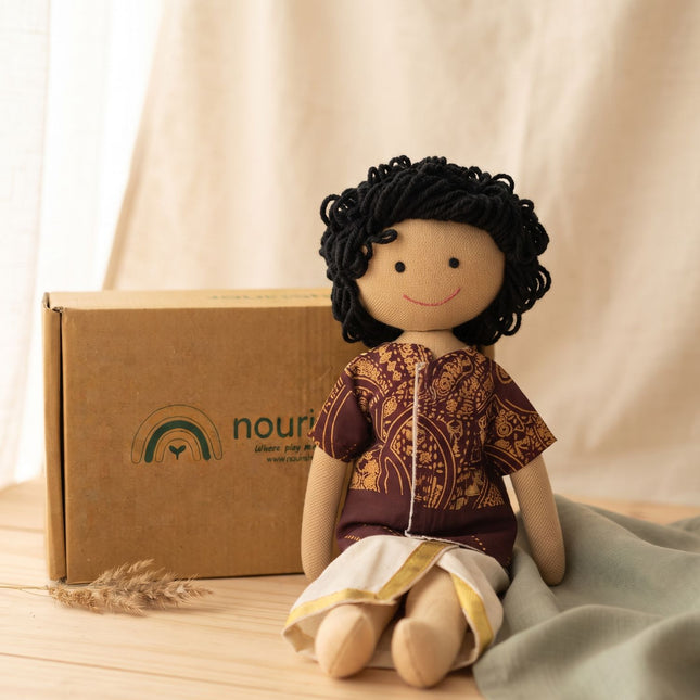 Priya & Arjun — Handmade Newlywed Couple Doll Set (Ages 1+)
