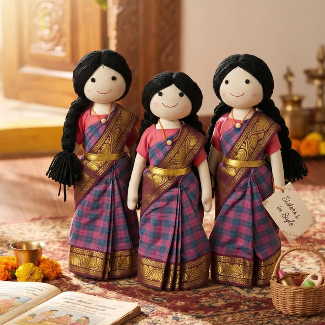 Everlasting Sisterhood Hand-Stitched Traditional Doll Set