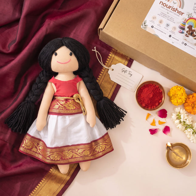 Pavithra-Nourisher Handmade Traditional Indian Doll  (Ages 1+)