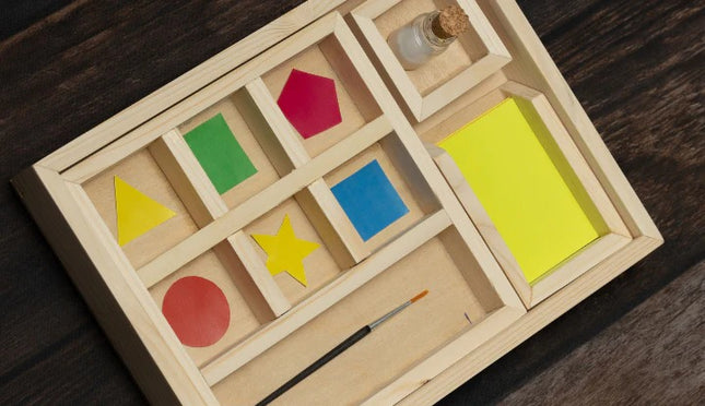The Montessori Art & Collage Box | The Pasting Tray