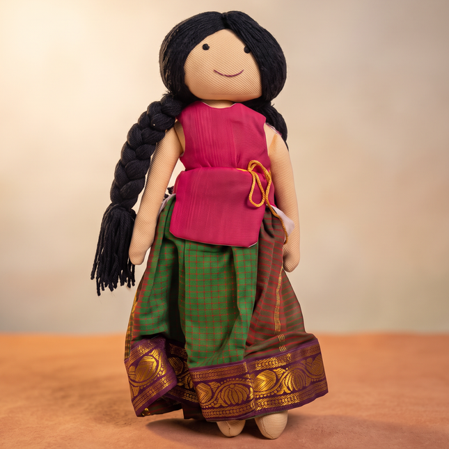 Meena-Nourisher Handmade Traditional Indian Doll  (Ages 1+)