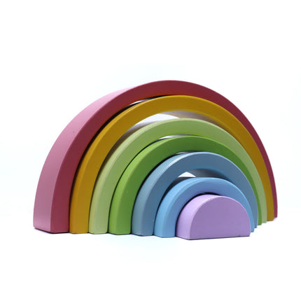 Rainbow Stacking Tunnel Blocks - Pastels