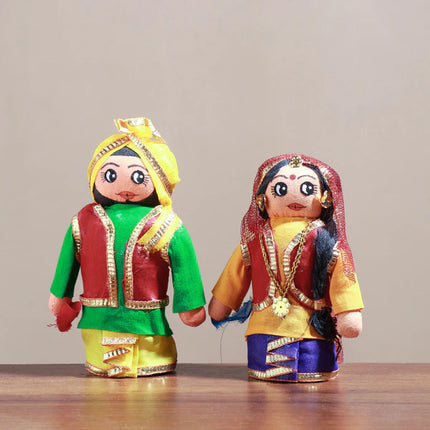 Traditional Punjabi Couple Handmade Cloth Doll