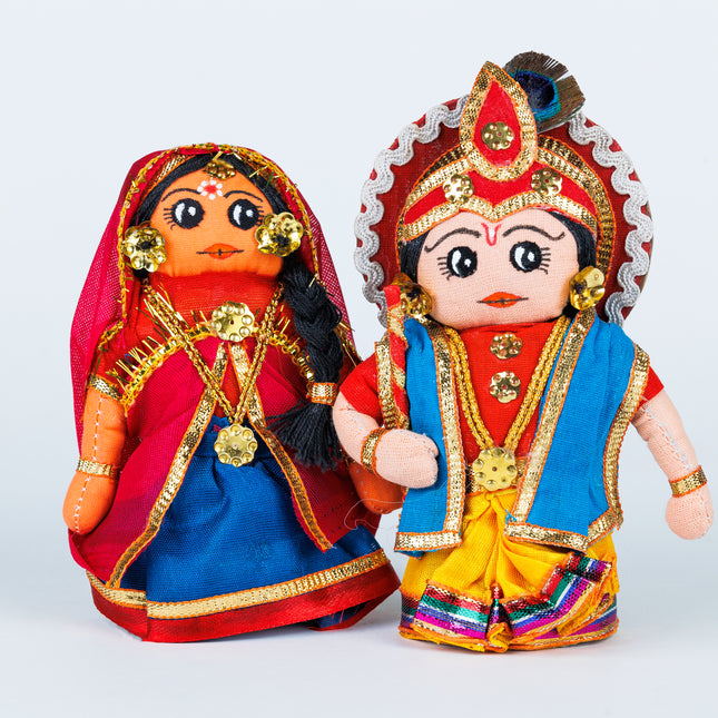 Golu Heritage Set — 4 Cultural Couples + Radha Krishna Doll Bundle